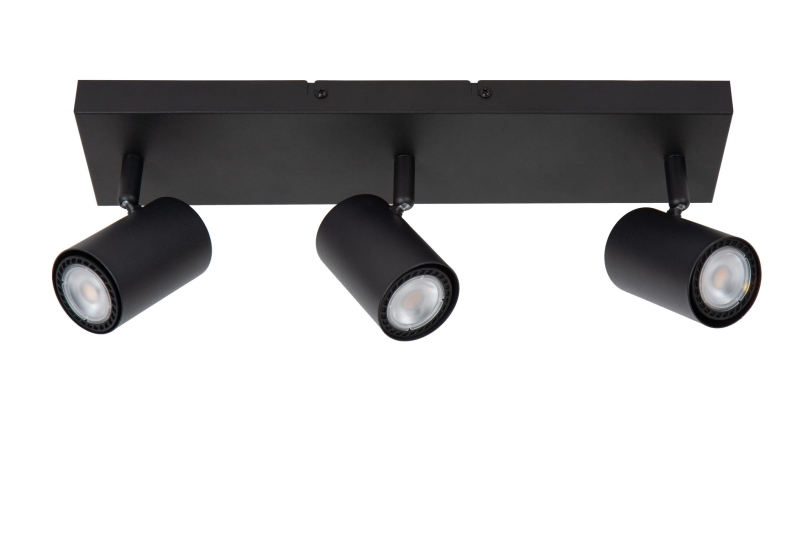 Lucide AMIGO - Ceiling spotlight - 3xGU10 - Black